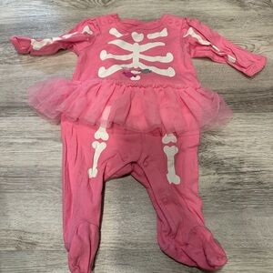 Carter's Pink Skeleton Footie with Tutu